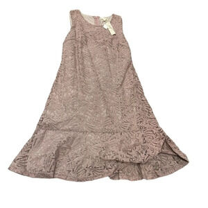 NWT Mystree Mauve drop waist lace dress small Anthropologie brand